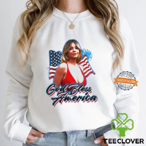 Sydney Sweeney God Bless America Flag T Shirts