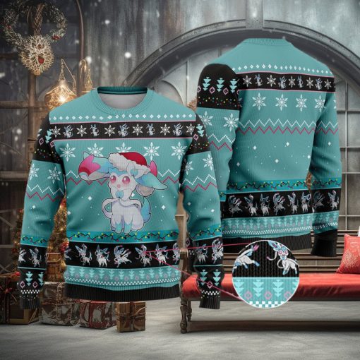Sylveon Sylveon Anime Sylveon Xmas Pocket Monster Gift Ugly Christmas Sweater For Men And Women