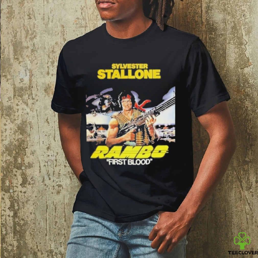 mad tynd blæse hul Sylvester stallone Rambo movie first blood shirt - Teeclover