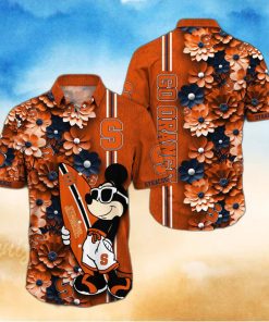 Syracuse Orange Aloha Mick Pattern Hawaiian Shirt For Fans