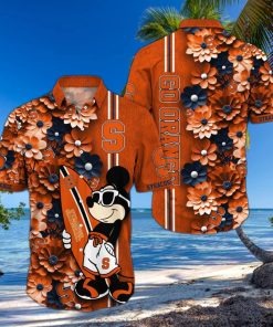 Syracuse Orange Aloha Mick Pattern Hawaiian Shirt For Fans
