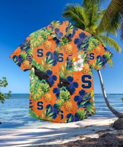 Syracuse Orange Floral Hawaiian Shirt