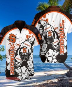 Syracuse Orange NCAA Player Paint Flakes Black Orange Hawaiian Shirt