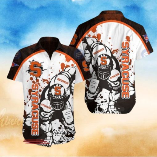 Syracuse Orange NCAA Player Paint Flakes Black Orange Hawaiian Shirt