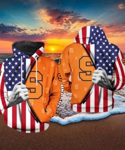 Syracuse Orange NCAA US Flag 3D Printed Hoodie