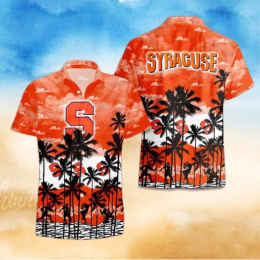 Syracuse Orange Palms Tree Hawaiian Shirt