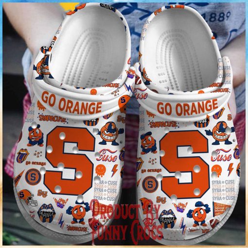 Syracuse Orange White Crocs 1