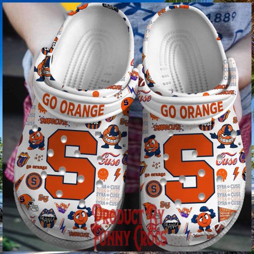 Syracuse Orange White Crocs 1