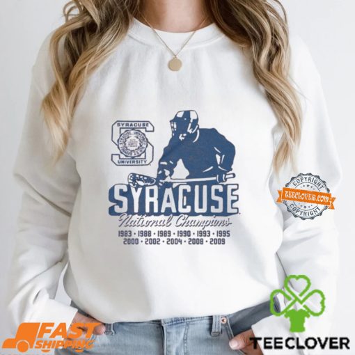 Syracuse University Vintage Lacrosse National Champions 1983 2009 Painting t hoodie, sweater, longsleeve, shirt v-neck, t-shirt