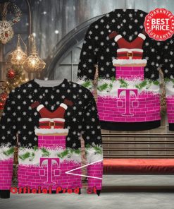 T Mobile Wool Santa Claus In Funnels Logo Ugly Christmas Sweater