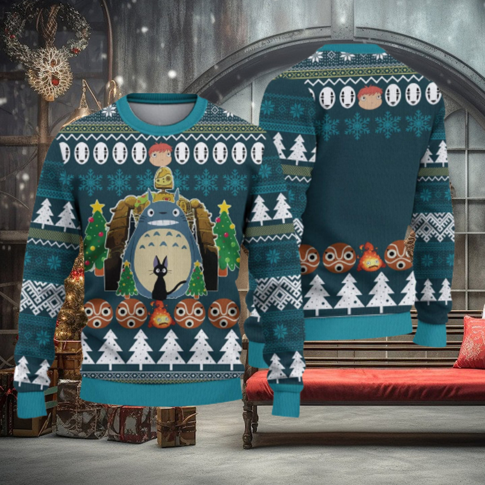 T O T O R O Christmas Gift For Holiday A N I M E 3D Ugly Christmas Sweater T O T O R O Christmas Gift For Holiday A N I M E 3D Ugly Christmas Sweater