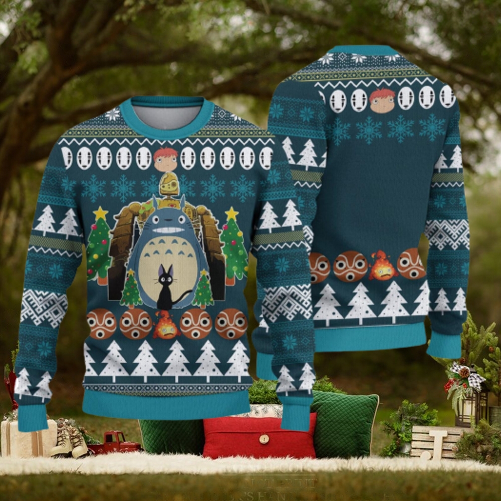 T O T O R O Christmas Gift For Holiday A N I M E 3D Ugly Christmas Sweater T O T O R O Christmas Gift For Holiday A N I M E 3D Ugly Christmas Sweater
