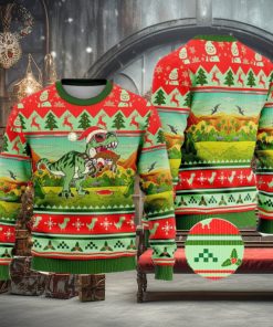 T Rex Eating Reindeer Ugly Christmas Sweater Xmas Gifts