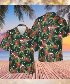 T Rex Flowers Christmas Hawaiian Shirt Cute Summer Shirt Christmas Presents For GuysZ