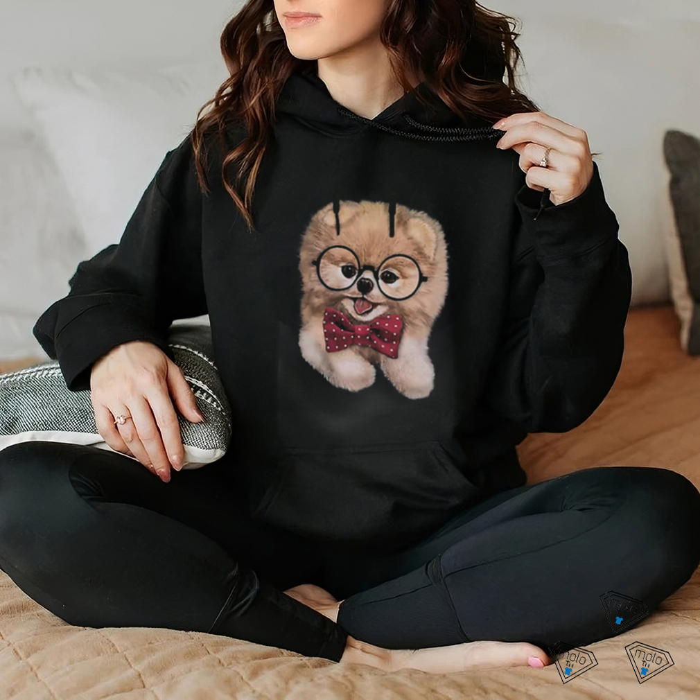 T Shirt Cream Pomeranian Nerd Glass Bow Tie Pocket Dog T Shirt Cream Pomeranian Nerd Glass Bow Tie Pocket Dog