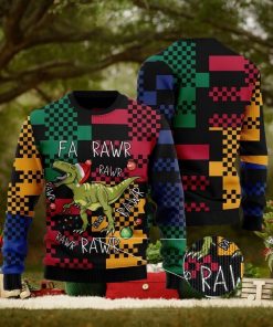T rex Rawr Rawr Rawr Christmas Family Gift Ugly Christmas Sweater