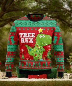 T rex Tree Christmas Family Gift Ugly Christmas Sweater