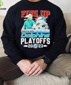 T.D. mascot Fins up Miami Dolphins Playoffs 2023 hoodie, sweater, longsleeve, shirt v-neck, t-shirt