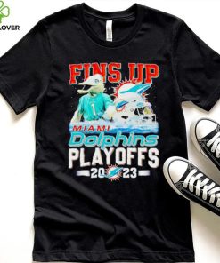 T.D. mascot Fins up Miami Dolphins Playoffs 2023 hoodie, sweater, longsleeve, shirt v-neck, t-shirt