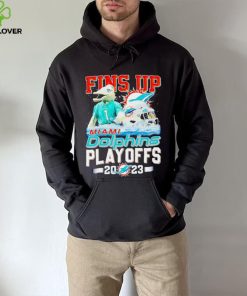 T.D. mascot Fins up Miami Dolphins Playoffs 2023 hoodie, sweater, longsleeve, shirt v-neck, t-shirt