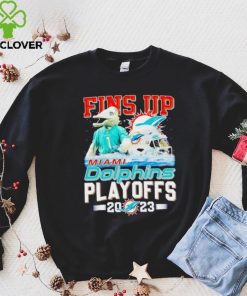 T.D. mascot Fins up Miami Dolphins Playoffs 2023 hoodie, sweater, longsleeve, shirt v-neck, t-shirt