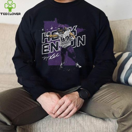 T.J. Hockenson Minnesota Vikings Player Map signature hoodie, sweater, longsleeve, shirt v-neck, t-shirt