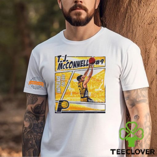 T.J. McConnell Indiana Pacers Comic Basketball shirt
