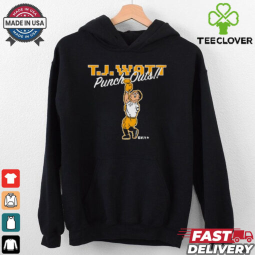 T.J. Watt Punch Outs Pittsburgh Steelers NFL t hoodie, sweater, longsleeve, shirt v-neck, t-shirt