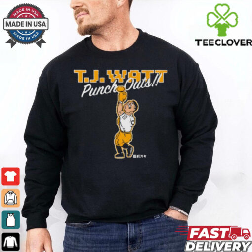 T.J. Watt Punch Outs Pittsburgh Steelers NFL t hoodie, sweater, longsleeve, shirt v-neck, t-shirt