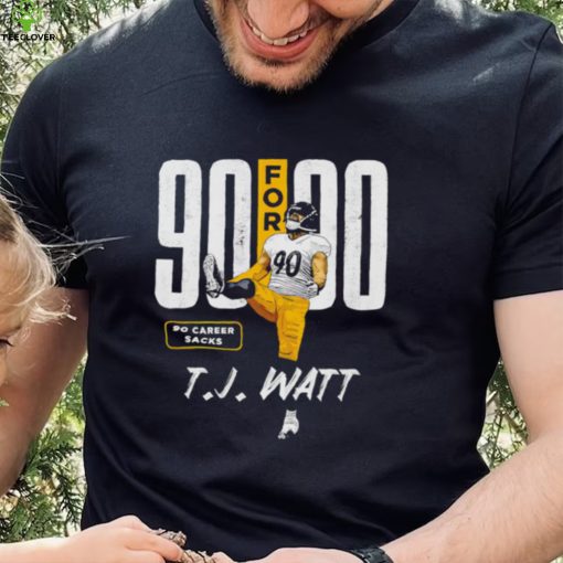 T.J. Watt number 90 Pittsburgh Steelers football player 90 for 90 pose hoodie, sweater, longsleeve, shirt v-neck, t-shirt