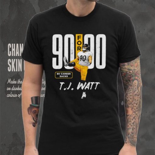 T.J. Watt number 90 Pittsburgh Steelers football player 90 for 90 pose hoodie, sweater, longsleeve, shirt v-neck, t-shirt