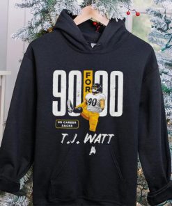 T.J. Watt number 90 Pittsburgh Steelers football player 90 for 90 pose hoodie, sweater, longsleeve, shirt v-neck, t-shirt