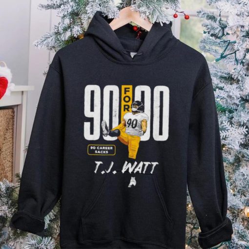 T.J. Watt number 90 Pittsburgh Steelers football player 90 for 90 pose hoodie, sweater, longsleeve, shirt v-neck, t-shirt