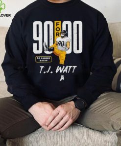 T.J. Watt number 90 Pittsburgh Steelers football player 90 for 90 pose hoodie, sweater, longsleeve, shirt v-neck, t-shirt