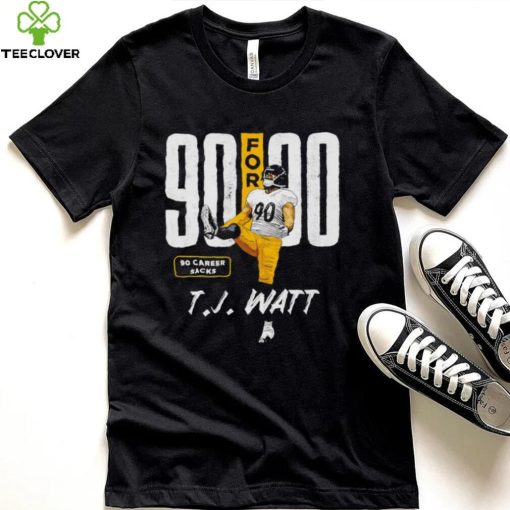 T.J. Watt number 90 Pittsburgh Steelers football player 90 for 90 pose hoodie, sweater, longsleeve, shirt v-neck, t-shirt