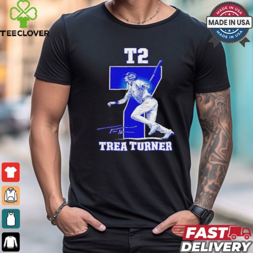 T2 number 7 Trea Turner Philadelphia Phillies signature hoodie, sweater, longsleeve, shirt v-neck, t-shirt