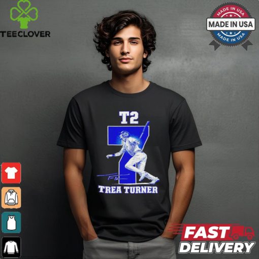 T2 number 7 Trea Turner Philadelphia Phillies signature hoodie, sweater, longsleeve, shirt v-neck, t-shirt