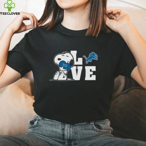 Snoopy Love Detroit Lions T Shirt