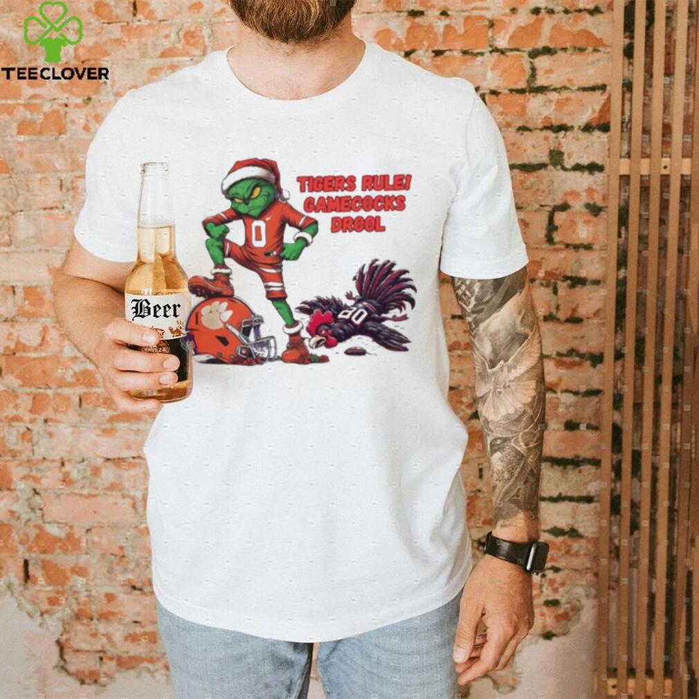 Santa Hat Grinch Tigers Rule Gamecocks Drool Shirt Santa Hat Grinch Tigers Rule Gamecocks Drool Shirt