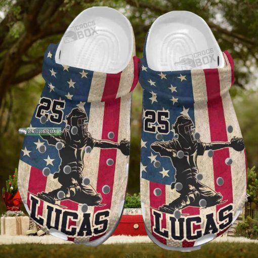 4Th Of July Usa Flag Baseball Crocs