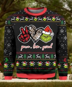 Peace Love Grinch Ugly Christmas Sweater Xmas 3D Printed Christmas Sweater Gift