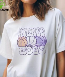 TCU Horned Frogs Comfort Colors Basketball Cropped Logo 2024 T Shirt