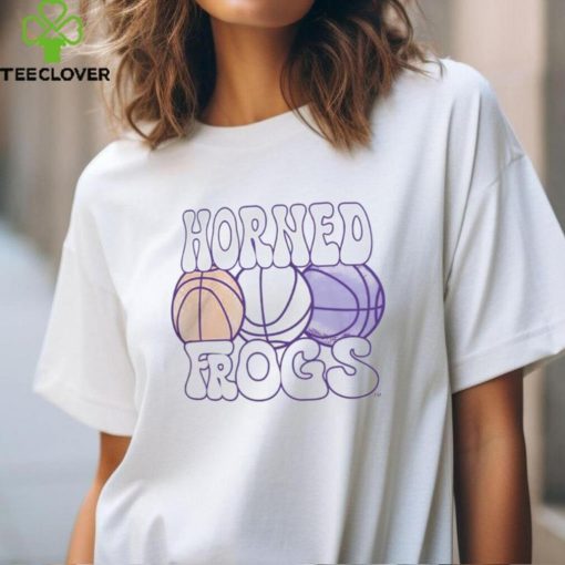 TCU Horned Frogs Comfort Colors Basketball Cropped Logo 2024 T Shirt