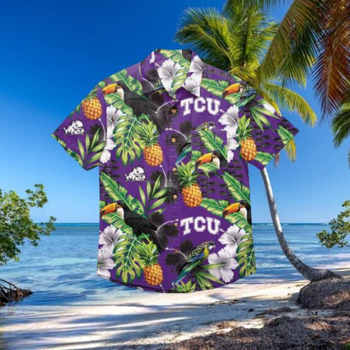 TCU Horned Frogs Floral Hawaiian Shirt