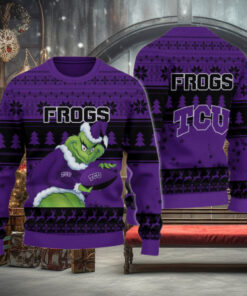 TCU Horned Frogs Grinch Ugly Christmas Sweater