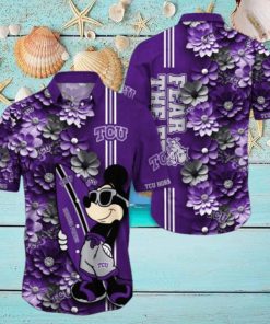 TCU Horned Frogs Hawaiian Shirt Mickey Love Surfing Trending Summer Gift