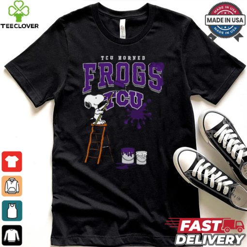 TCU Horned Frogs  Snoopy Painting Shirt