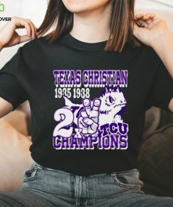 TEXAS CHRISTIAN 1935 1938 2X TCU CHAMPIONS GRAPHIC T SHIRT 2 TEXAS CHRISTIAN 1935 1938 2X TCU CHAMPIONS GRAPHIC T SHIRT