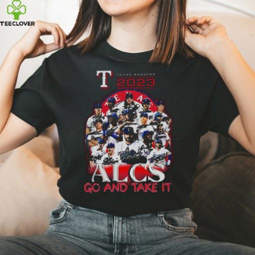 TEXAS RANGERS 2023 ALCS GO AND TAKE IT SIGNATURES SHIRT