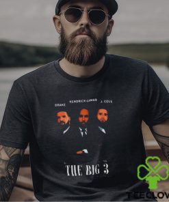 THE BIG 3 DRAKE KENDRICK LAMAR J.COLE SHIRT